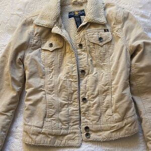Lucky Brand Beige Sherpa-Lined Jacket